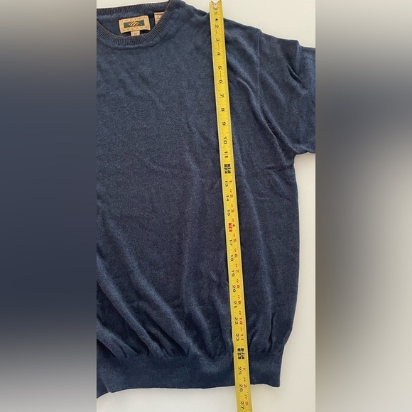 Joseph Abboud Men Sweater Size Medium Blue Long Sleeve Crew Neck Regular Fit - Picture 6 of 8